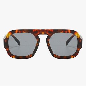 Tortoise Shell Sunglasses with Dark Lenses
